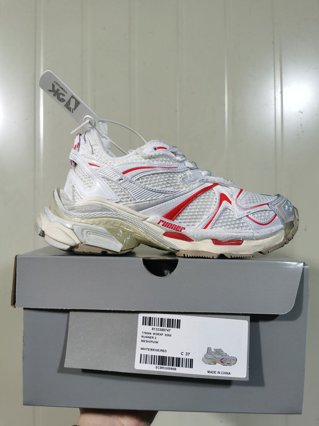 Puma 9260 Runner 2 Sneakers White Beige Red