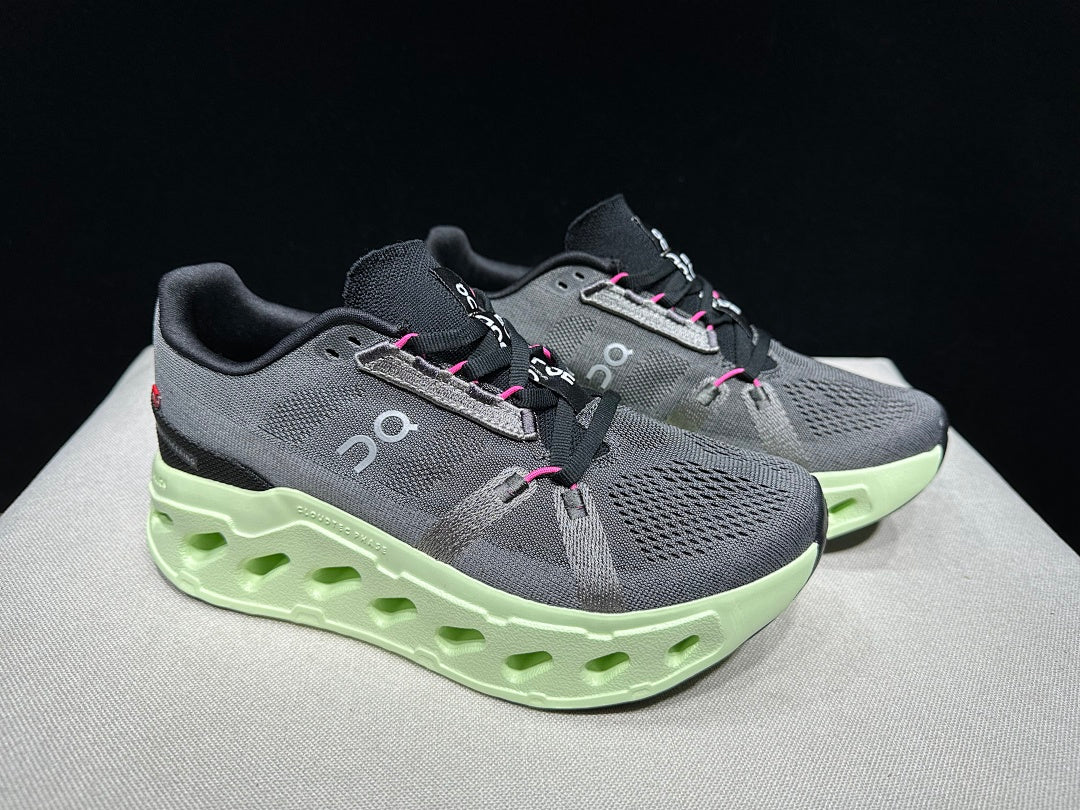On Cloud eclipse Running Shoes in Gray and Lime