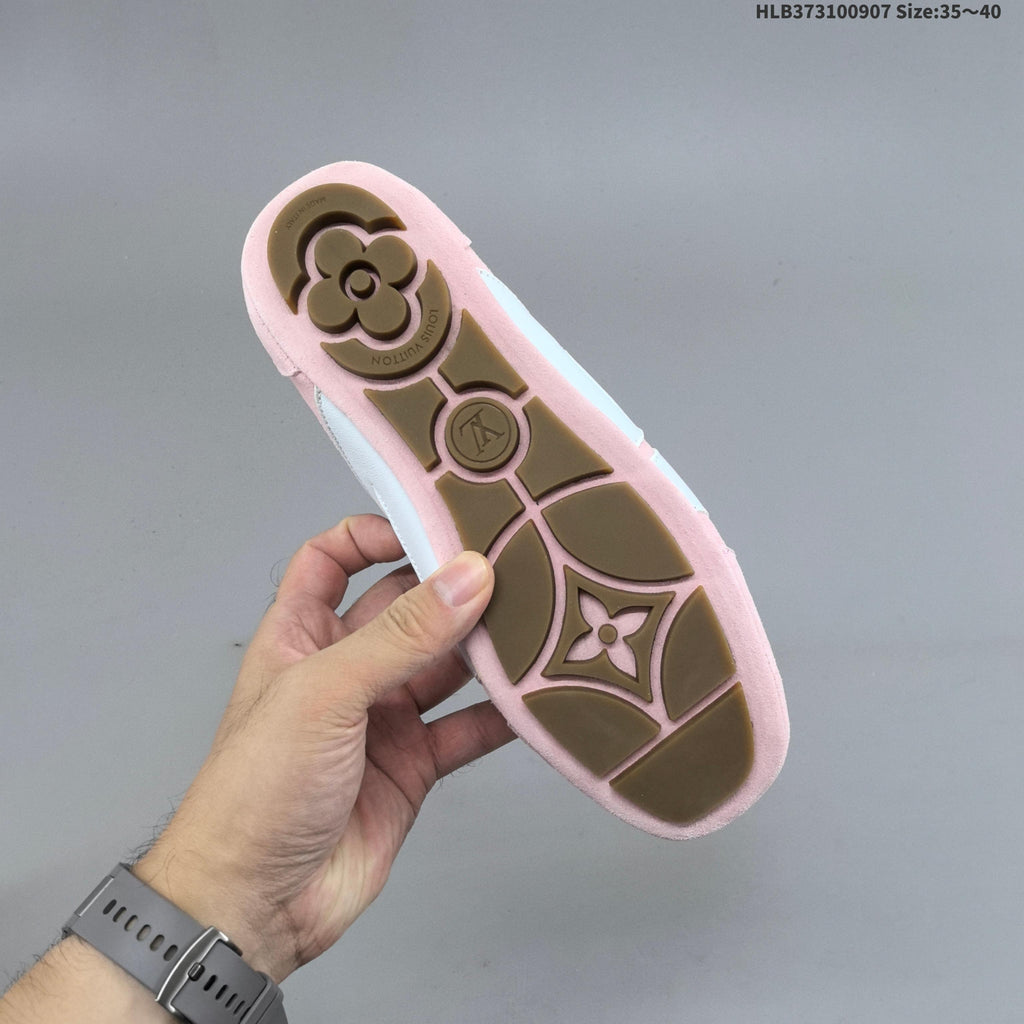 Louis Vuitton Sneakerina Pink Low-Top Lace-Up Sneakers
