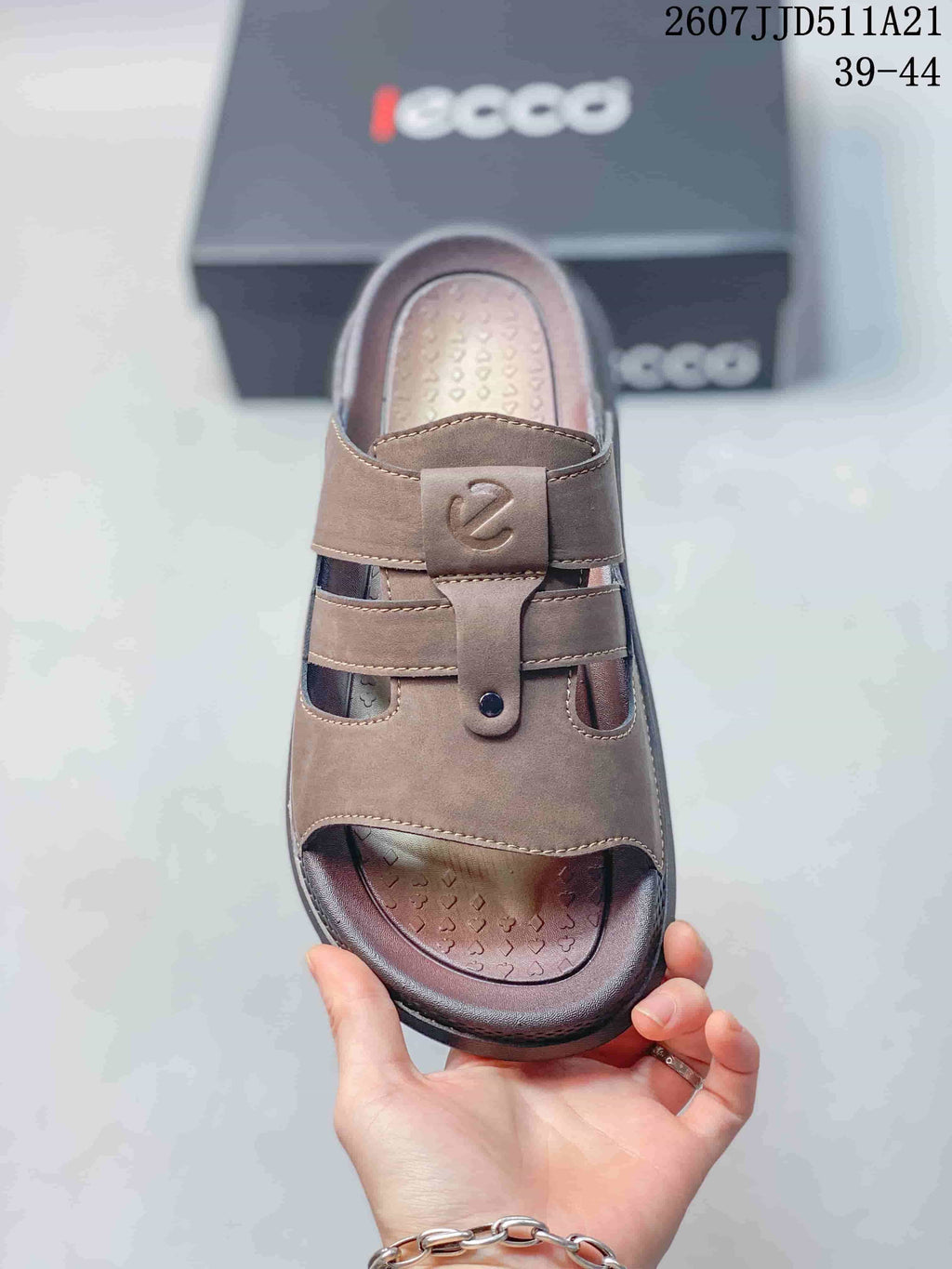 ECCO Biarritz Men's Brown Adjustable Open-Toe Sandals 2607JJD511A21