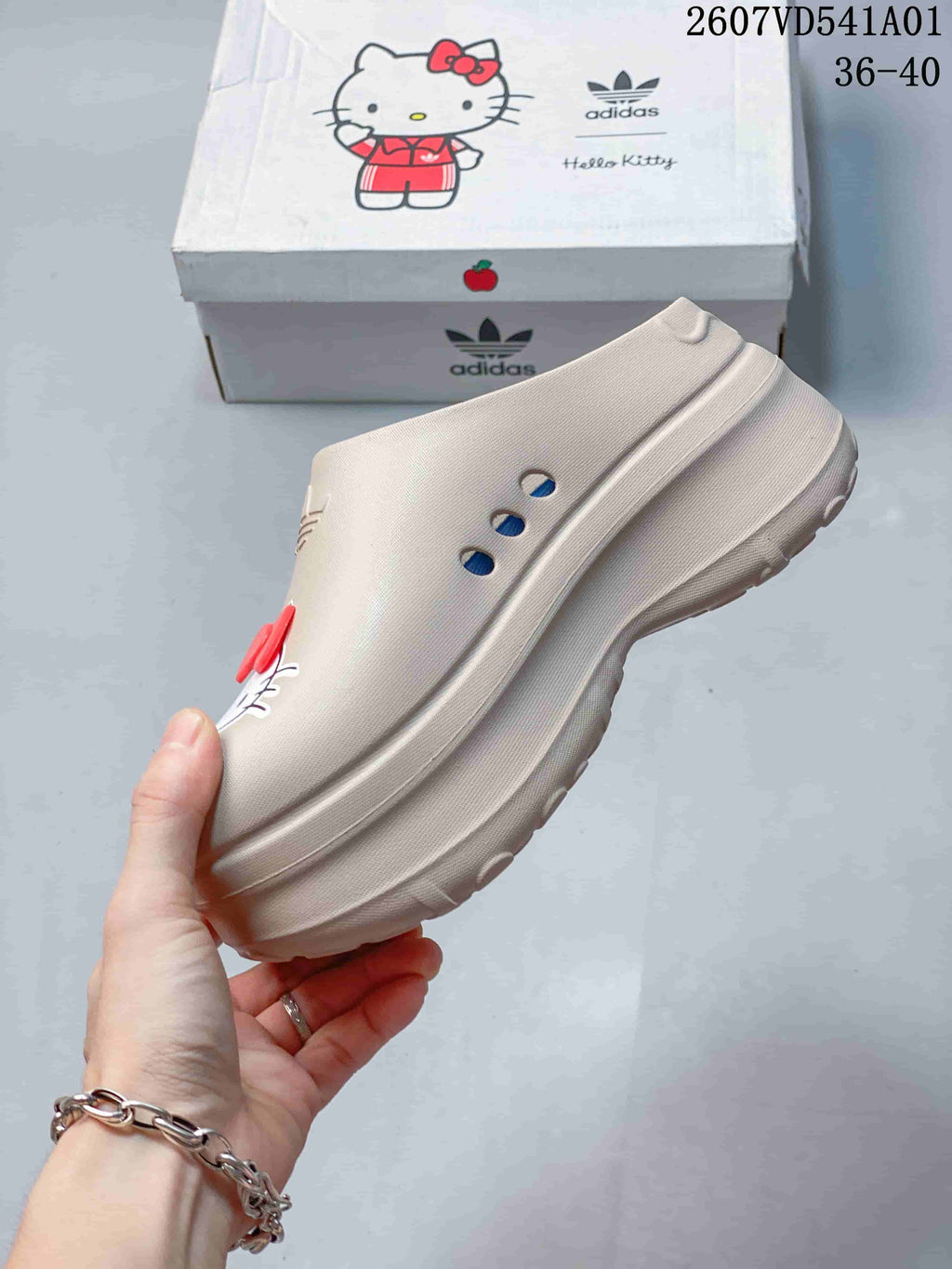 adidas x Hello Kitty Platform Mule Clogs in Beige