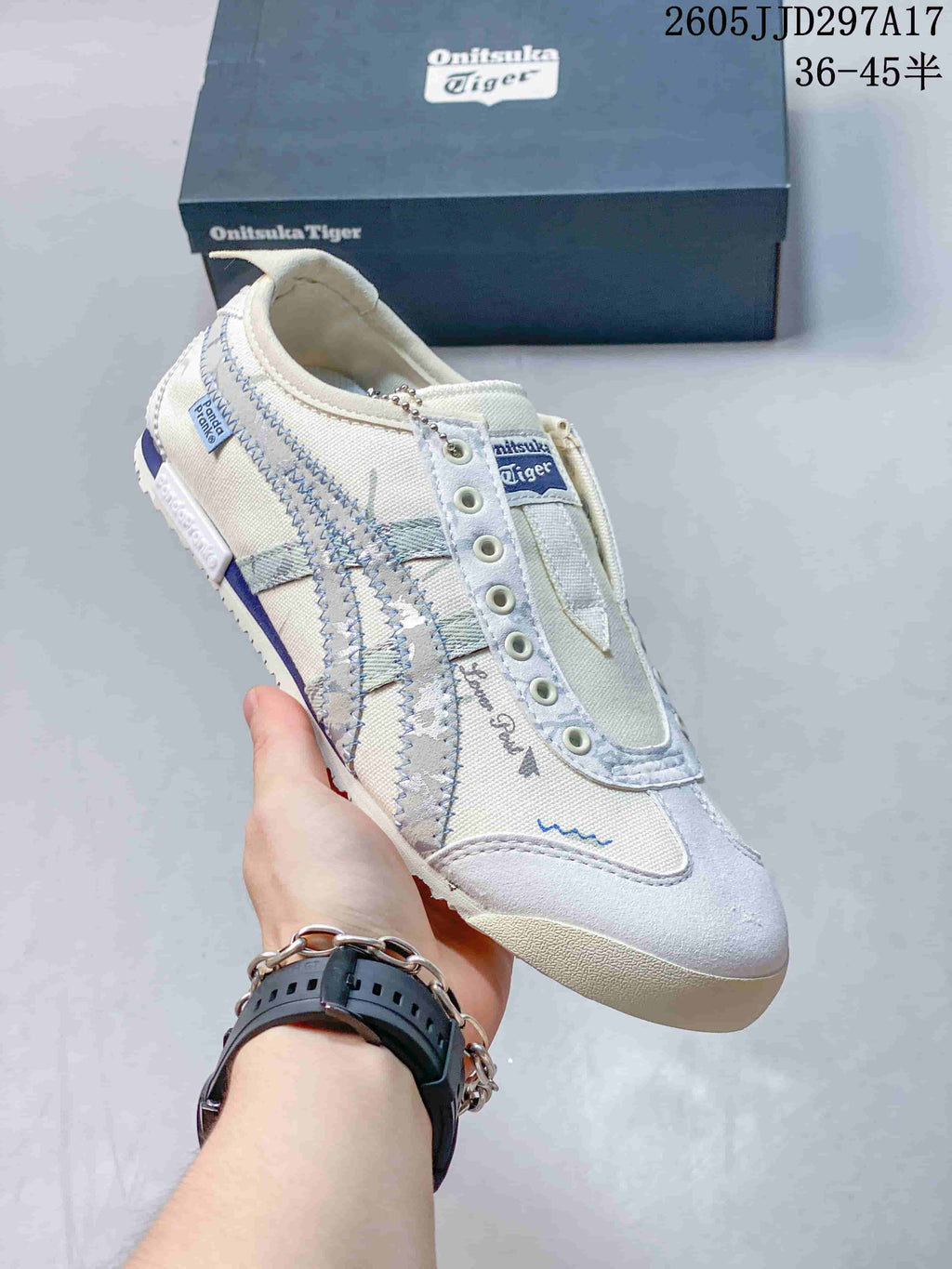 Onitsuka Tiger Mexico 66 Deluxe Sneakers Off-White Blue JJD297A17