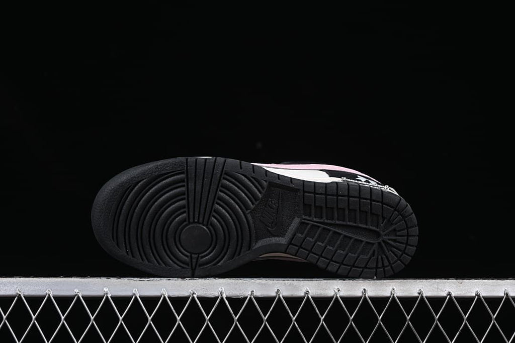 Nike SB Dunk Low Black White Pink Bow Sneakers