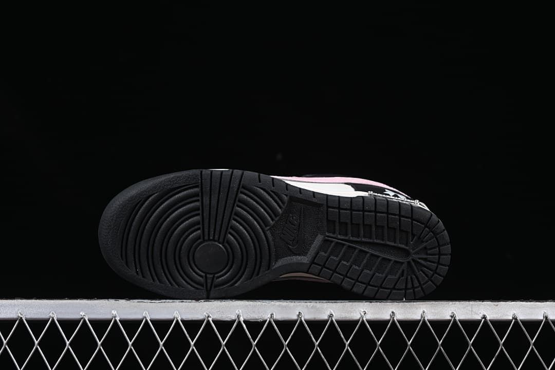 Nike SB Dunk Low Black White Pink Bow Sneakers