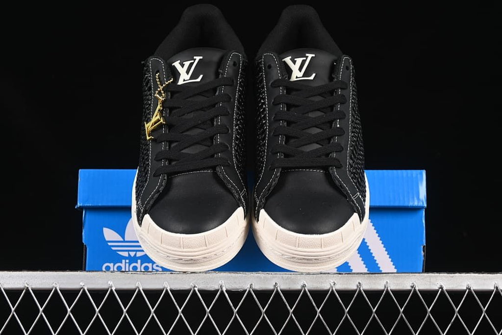 adidas Superstar IE8878 Black Woven Low-Top Sneakers