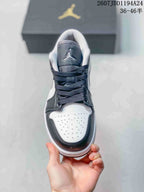 Jordan Air Jordan 1 Low Black Grey White Sneakers