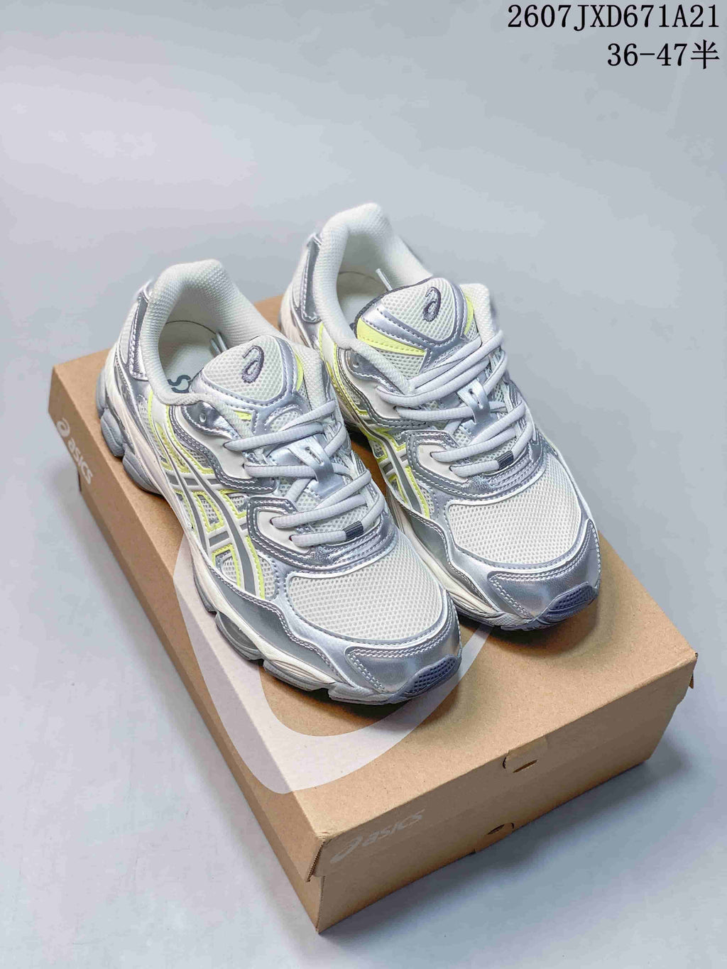 ASICS GEL-KAYANO 14 Sneakers Silver White Lime
