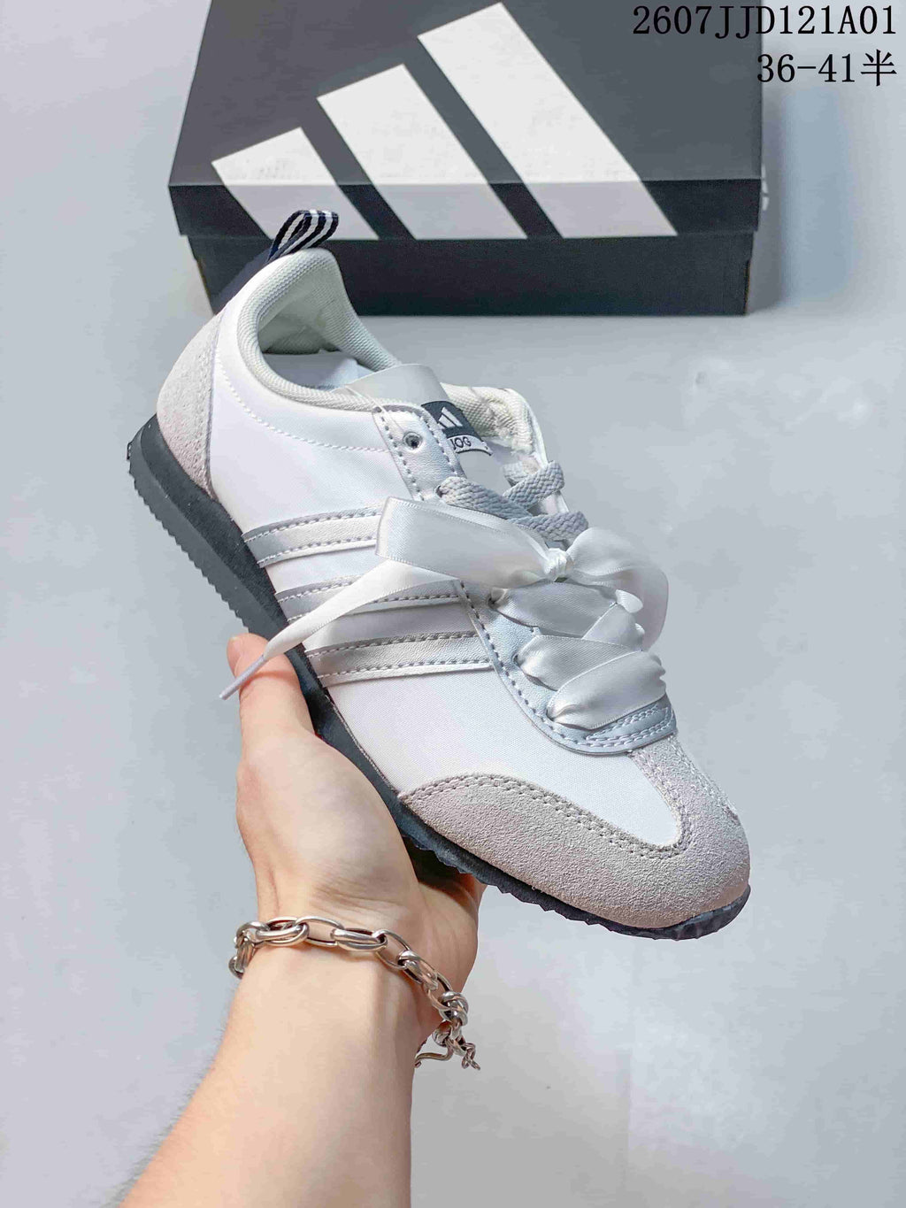 adidas JOG 2.0 Retro Low-Profile Sneakers with Ribbon Laces