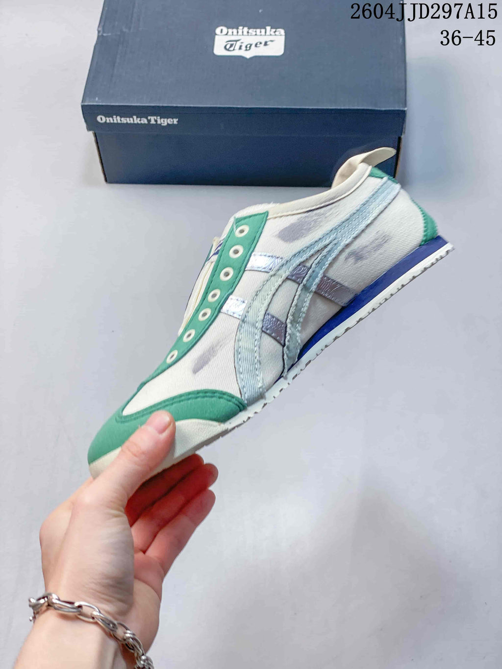 Onitsuka Tiger Mexico 66 Slip-On Sneakers Cream Green