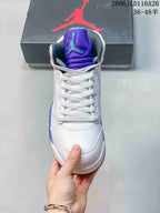 Jordan Air Jordan 5 Retro High White Purple Sneakers