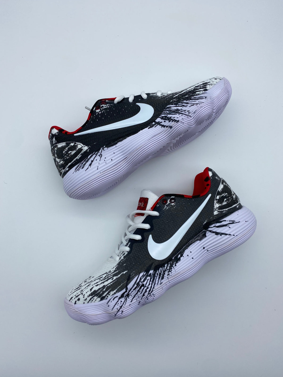 Nike Black and White Graphic Basketball Shoes