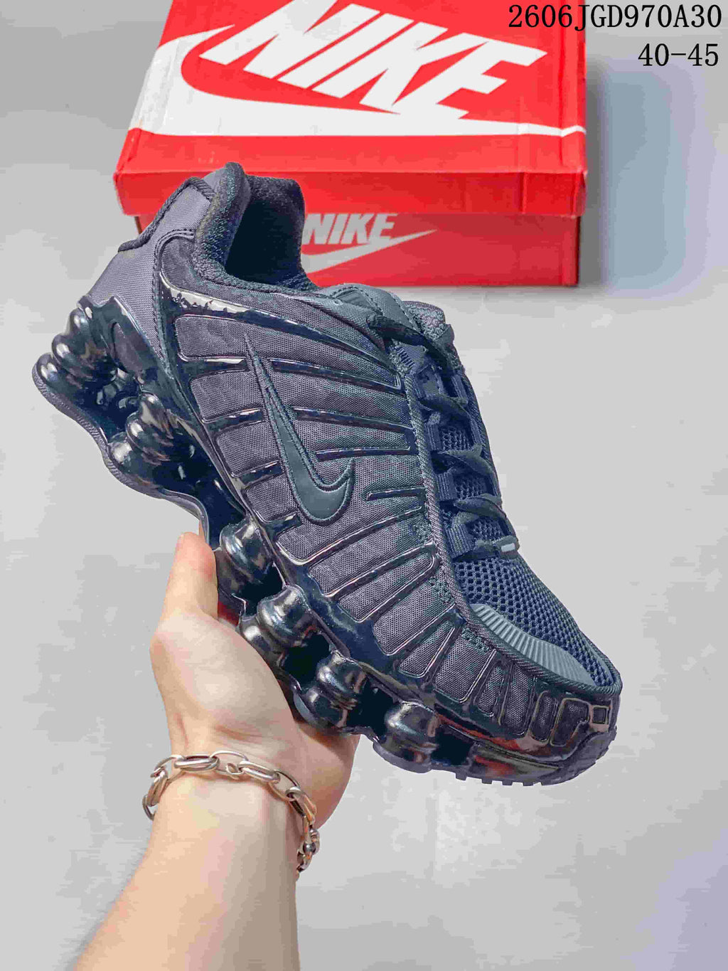 Nike Shox TL Sneakers in Black and Red CL0987-002