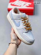 Nike SB Dunk Low Pro Sneakers White and Light Blue
