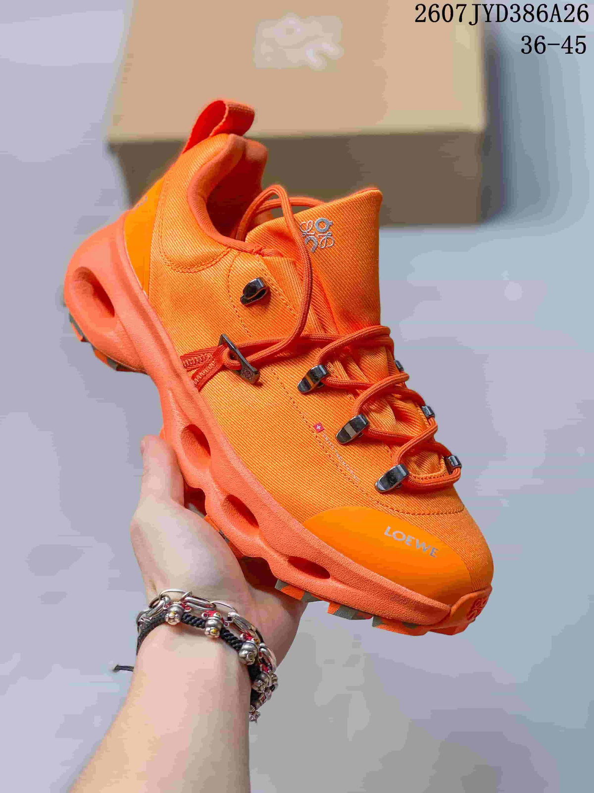 On LOEWE Series Orange Low-Top Sneakers JYD386A26