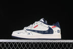 Travis Scott x Fragment Air Jordan 1 Low White Blue Sneaker