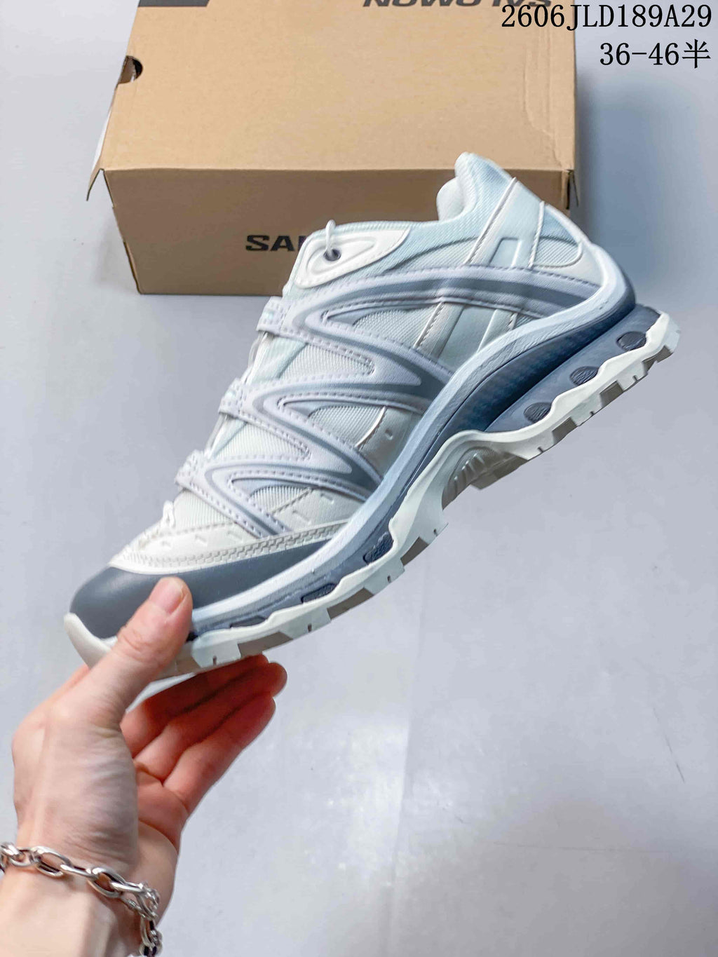 Salomon XT-Quest ATHR Trail Sneakers in White and Gray