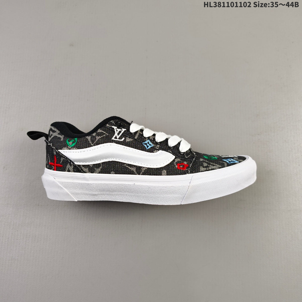 Vans Knu Skool Low-Top Sneakers in Monogram Print