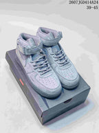 Nike Air Force 1 '07 Mid Gray High-Top Sneakers
