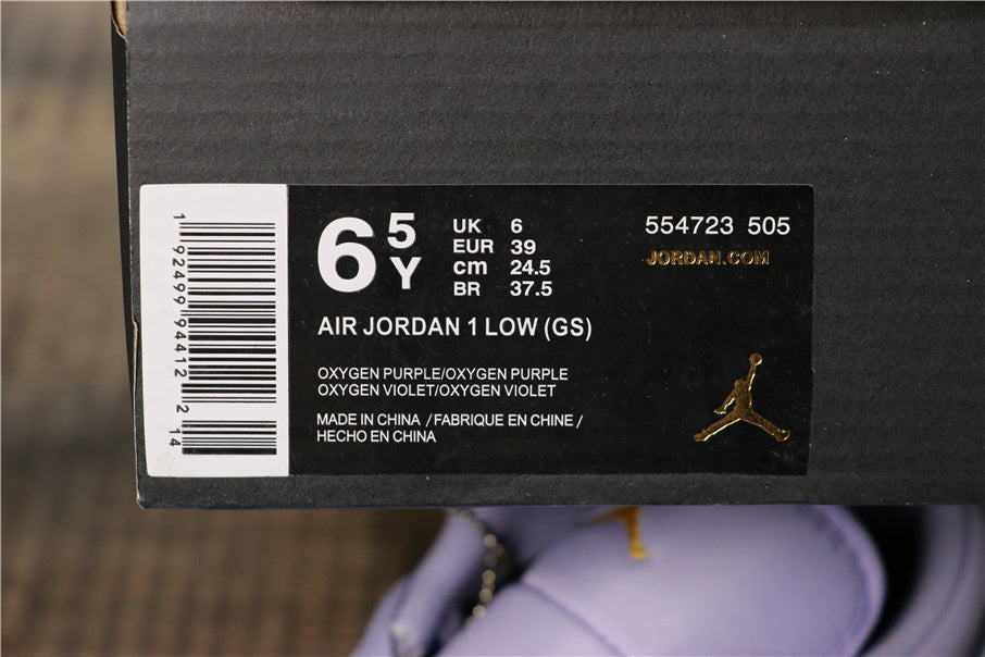 Air Jordan 1 Low GS Oxygen Purple Sneakers 554723-505