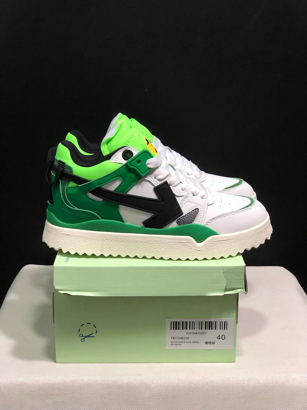 Off-White Out Of Office Low Sneakers White Green Black