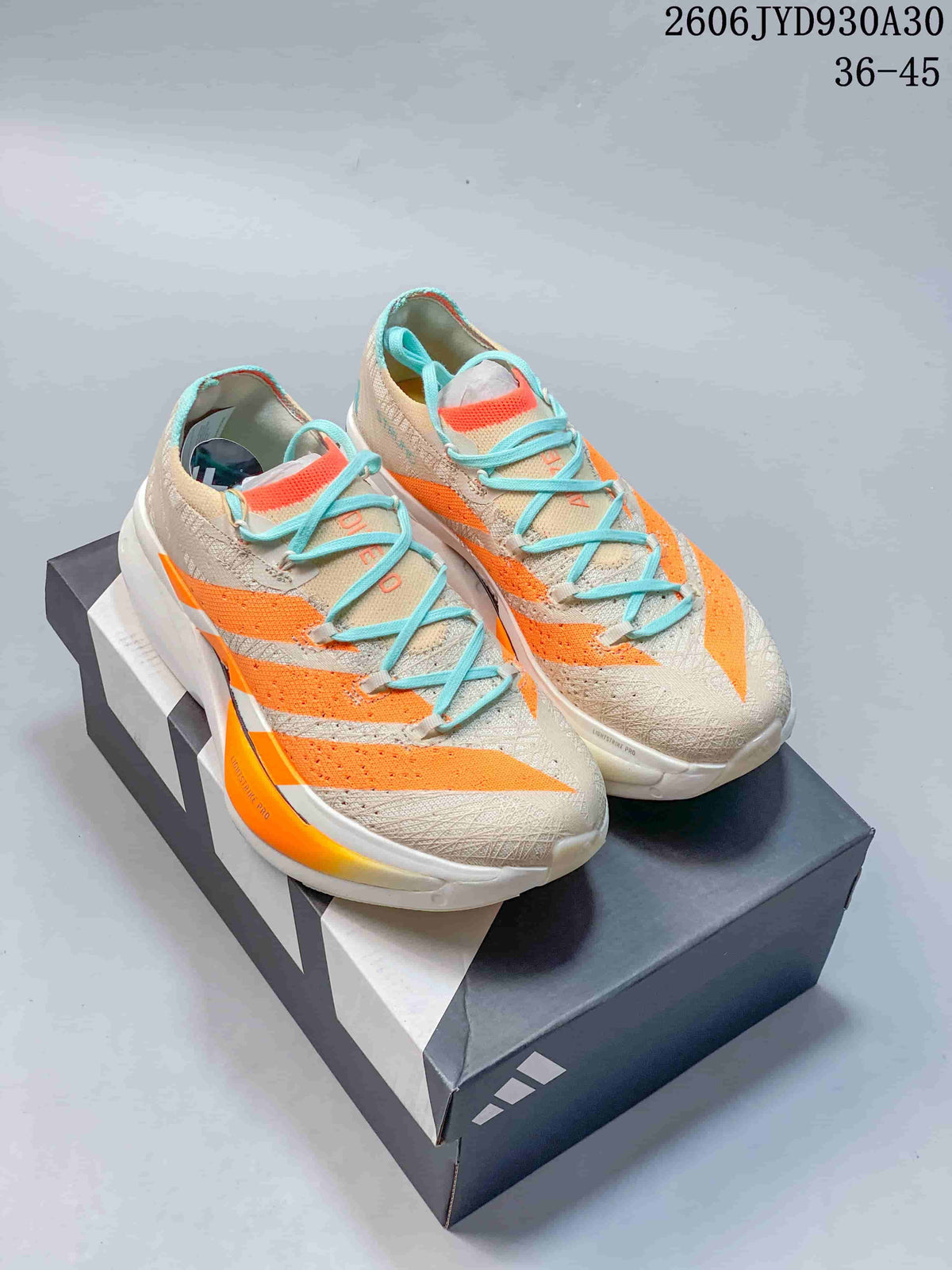 Adidas Adizero Prime X3 Running Shoes in Beige and Orange