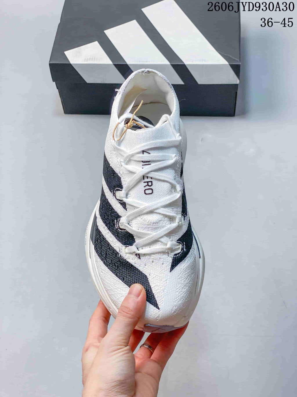 adidas Adizero Prime X3 Running Shoes White and Black