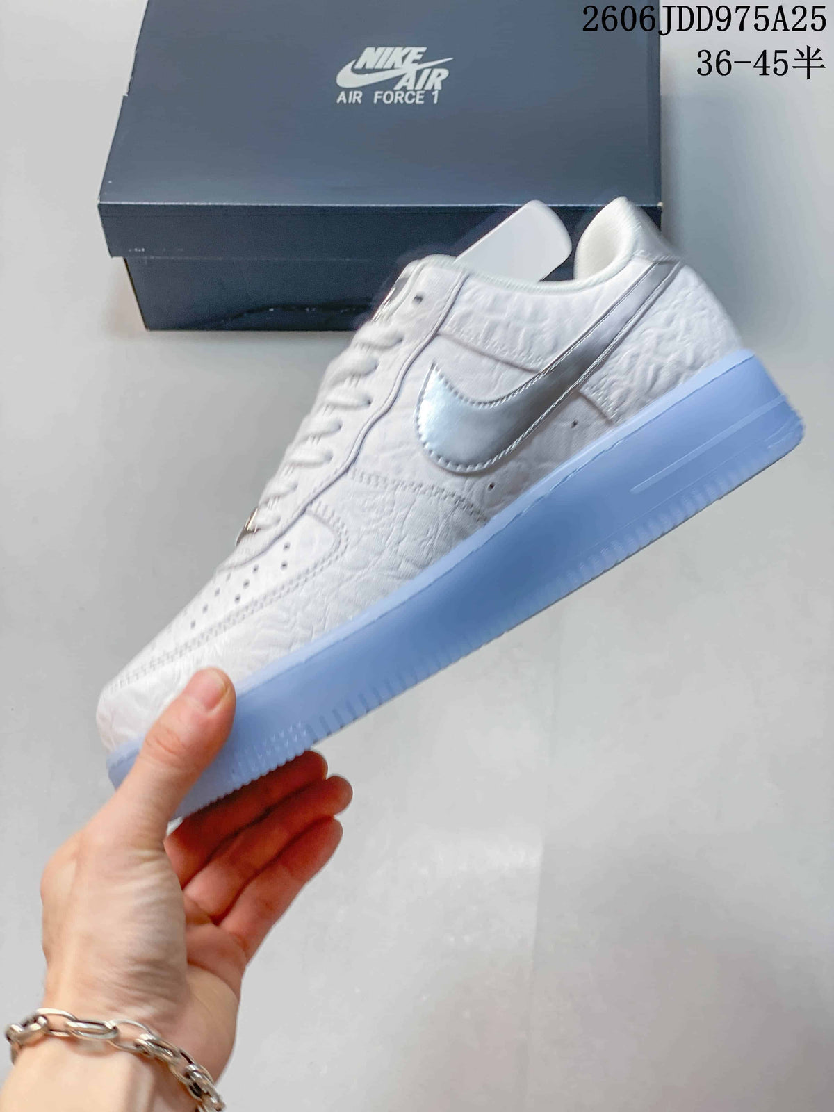 Nike Air Force 1 '07 Low White Silver Sneakers JDD975A25