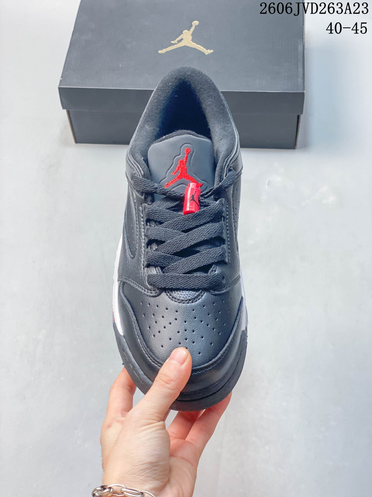 Jordan Sixty Plus Low Sneakers, Gray/White/Red, IH2047-101