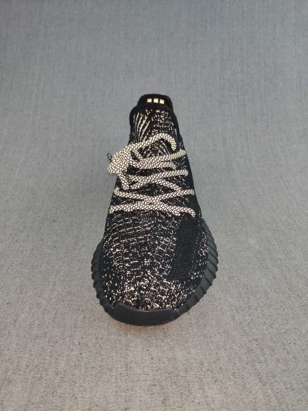 Yeezy 350 V2 Knit Sneakers in Black and Cream