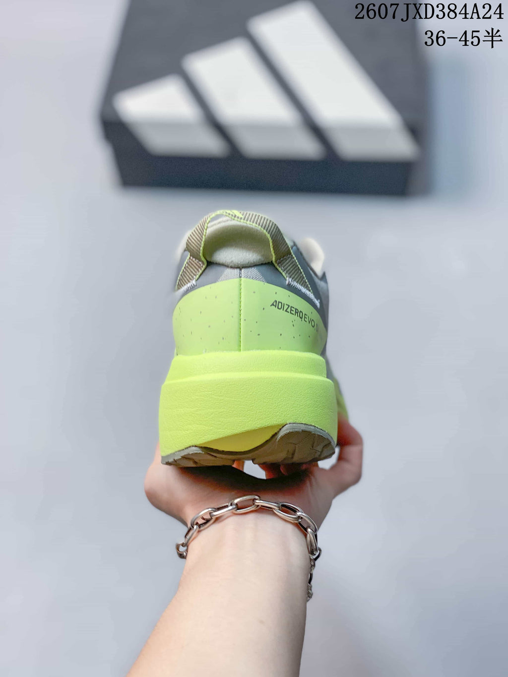 Adidas Adizero Pro Evo SL ATR Running Shoes Gray Lime