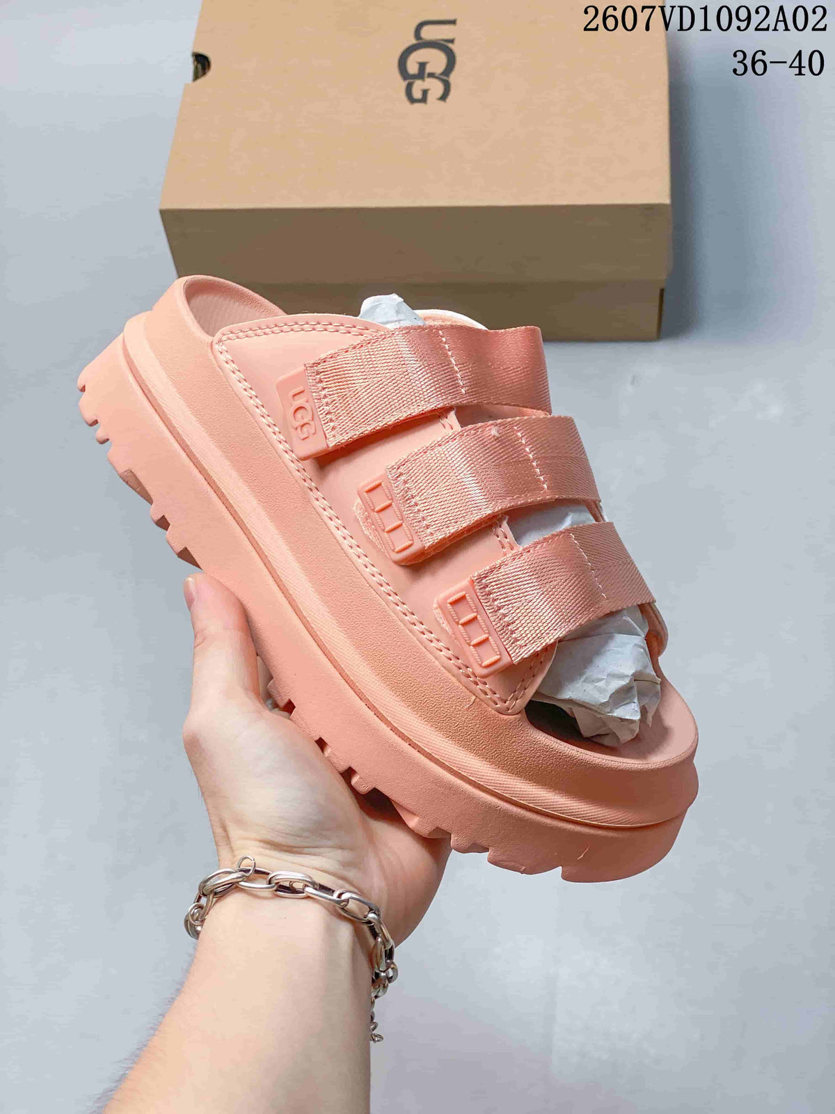 UGG Triple-Strap Platform Slide Sandals