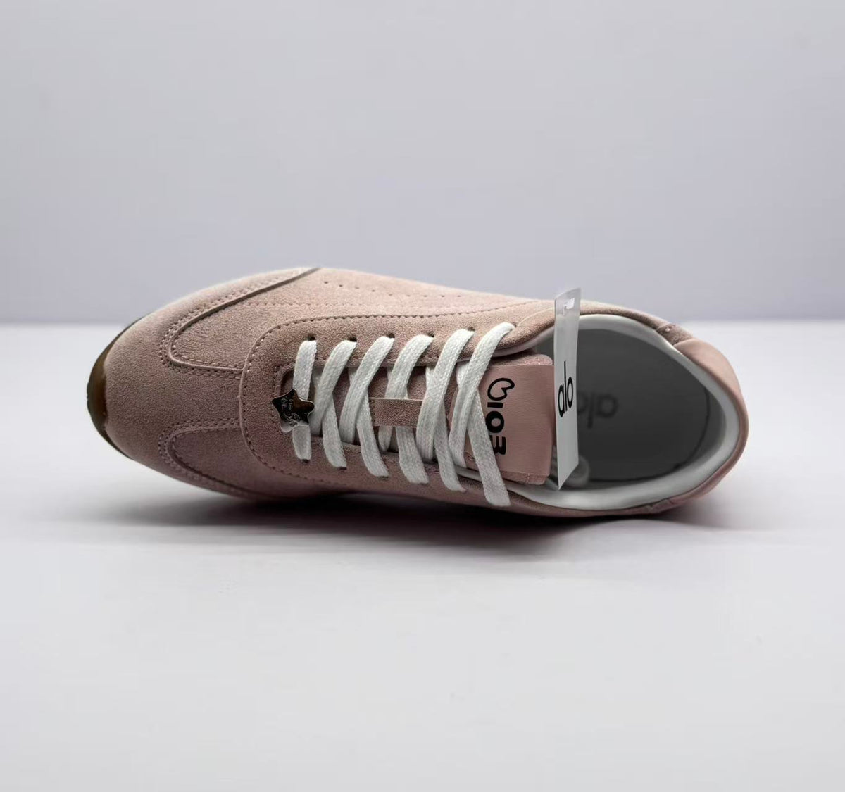 alo Low-Top Sneakers in Pink and White