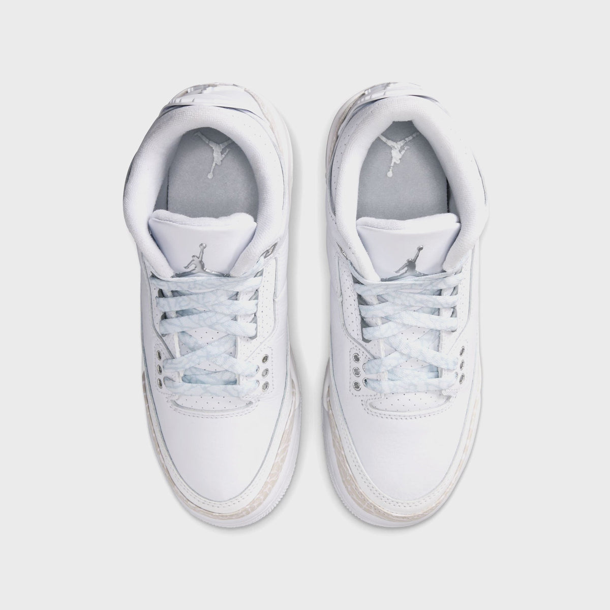 Nike GS Air Jordan 3 Retro - White / Metallic Silver / White