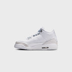 Nike GS Air Jordan 3 Retro - White / Metallic Silver / White