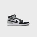 Jordan Air Jordan 1 Mid - White / Black / Light Smoke Grey