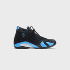 Jordan Air Jordan 14 Retro - Black / White / University Blue / Metallic Silver