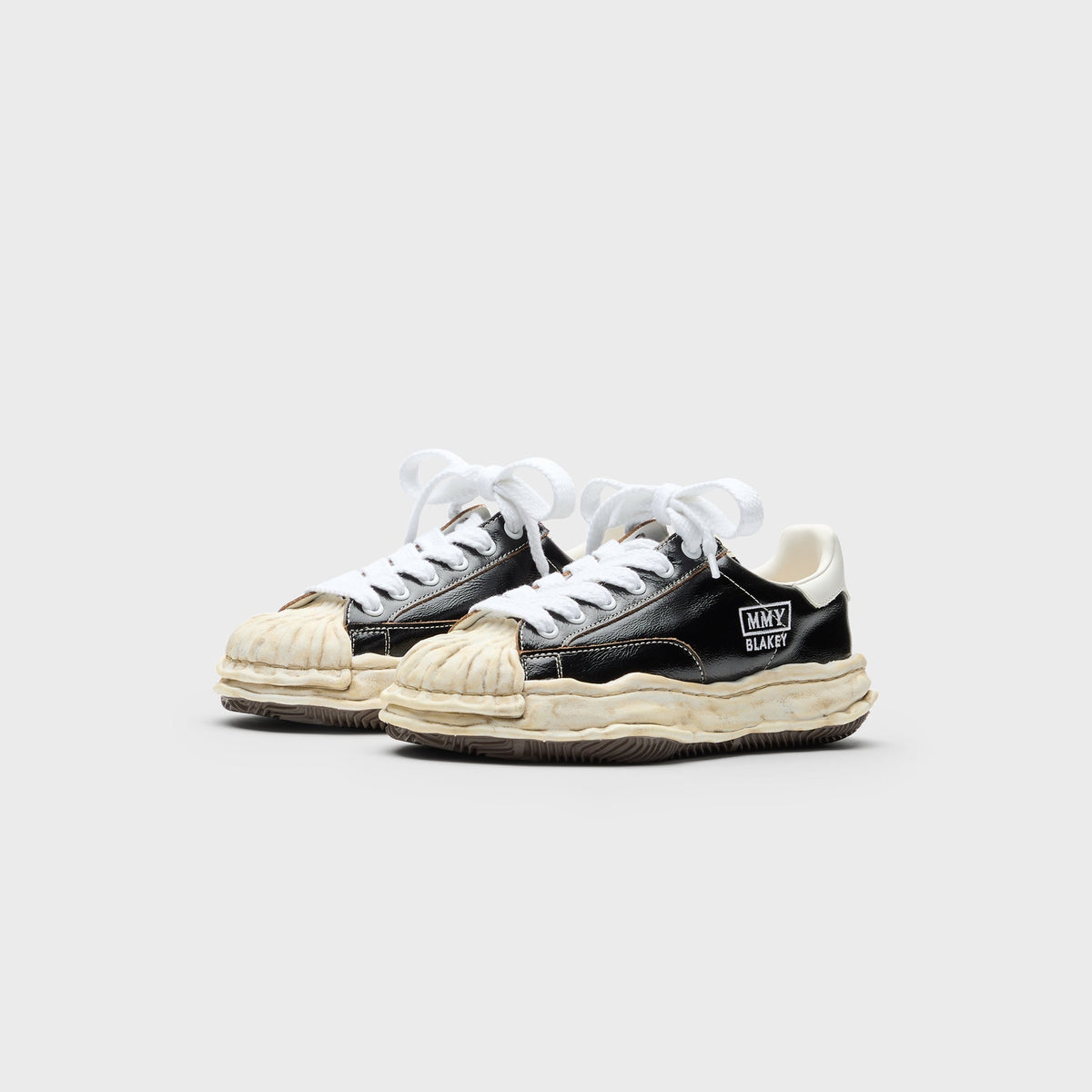 Mihara Yasuhiro Blakey Original Sole Wrinkled Leather Low Top Sneaker - Black