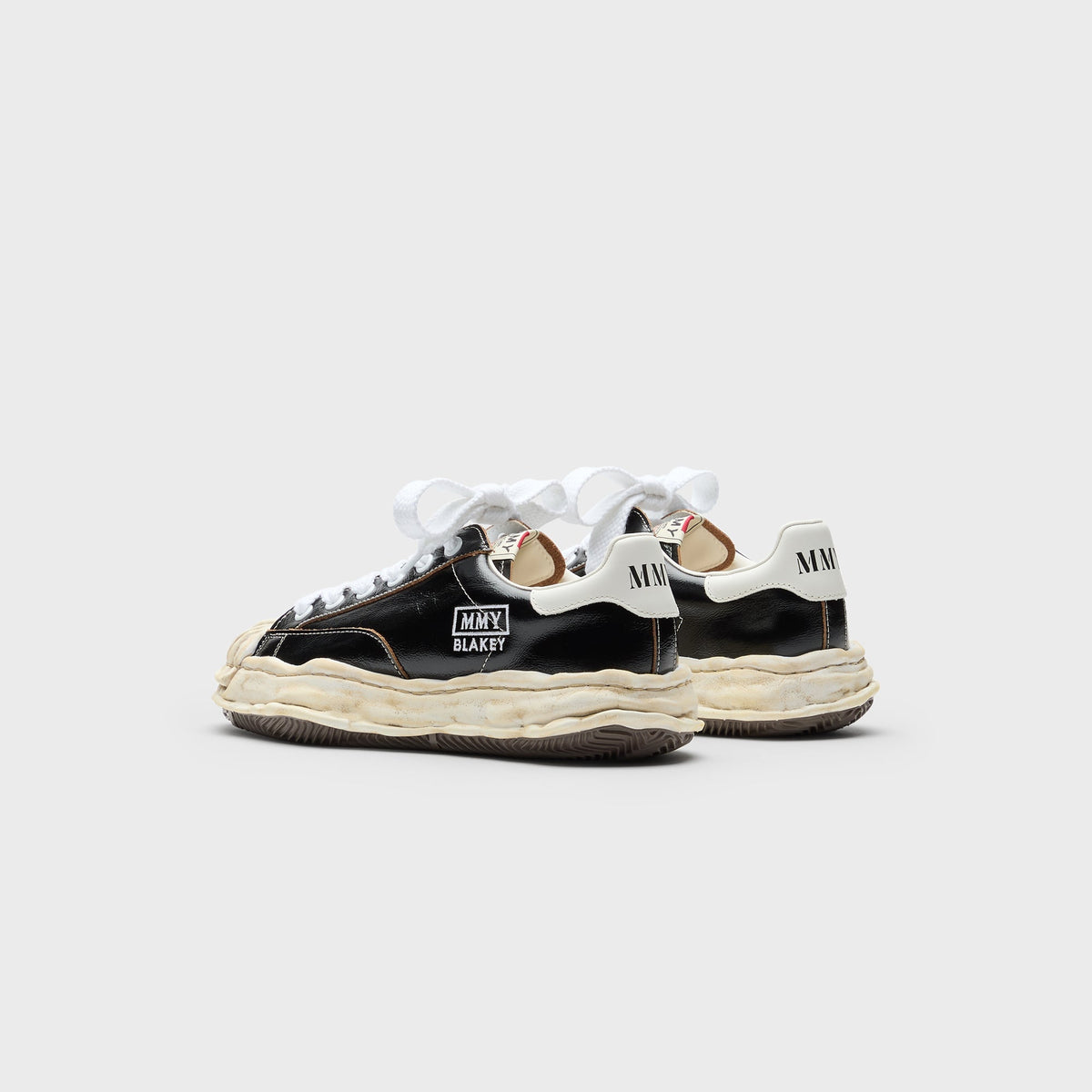 Mihara Yasuhiro Blakey Original Sole Wrinkled Leather Low Top Sneaker - Black