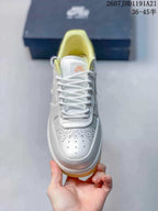 Nike Air Force 1 Egg or Duck Sneakers White Silver Yellow