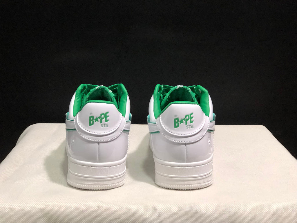 BAPE Sta Low-Top Sneakers White Green