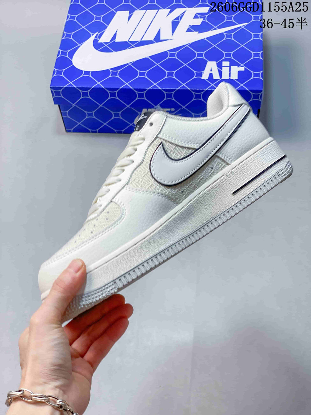 Nike Air Force 1 Off-White Sneakers with Stussy-Style Graphics