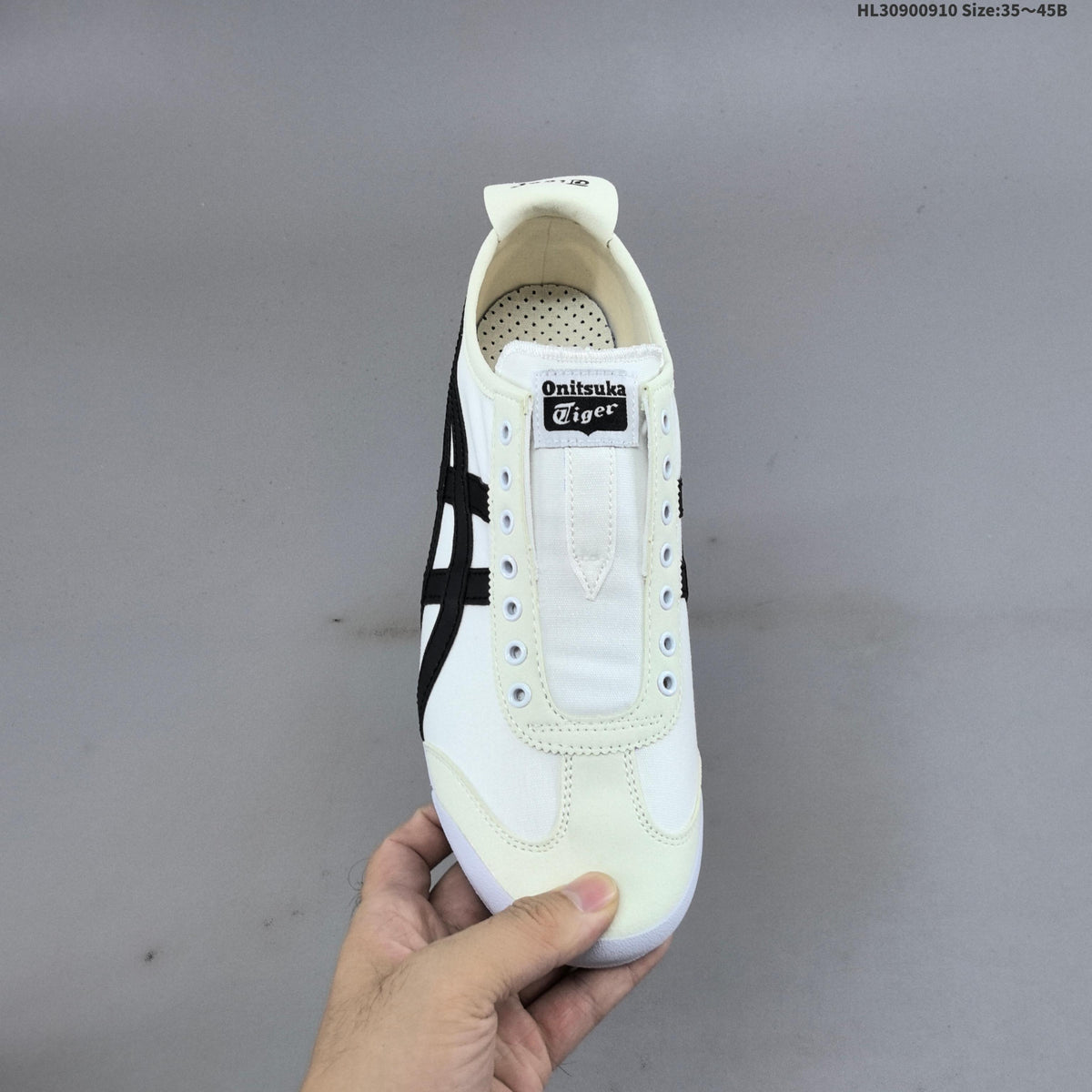 Onitsuka Tiger Mexico 66 Slip-On Sneakers White Black D342Q