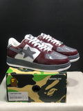 BAPE STA Low-Top Sneakers Burgundy White Gray