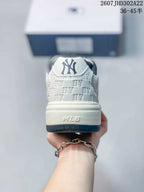 MLB Big Ball Chunky Canvas HI Sneakers White Navy 712320YPE