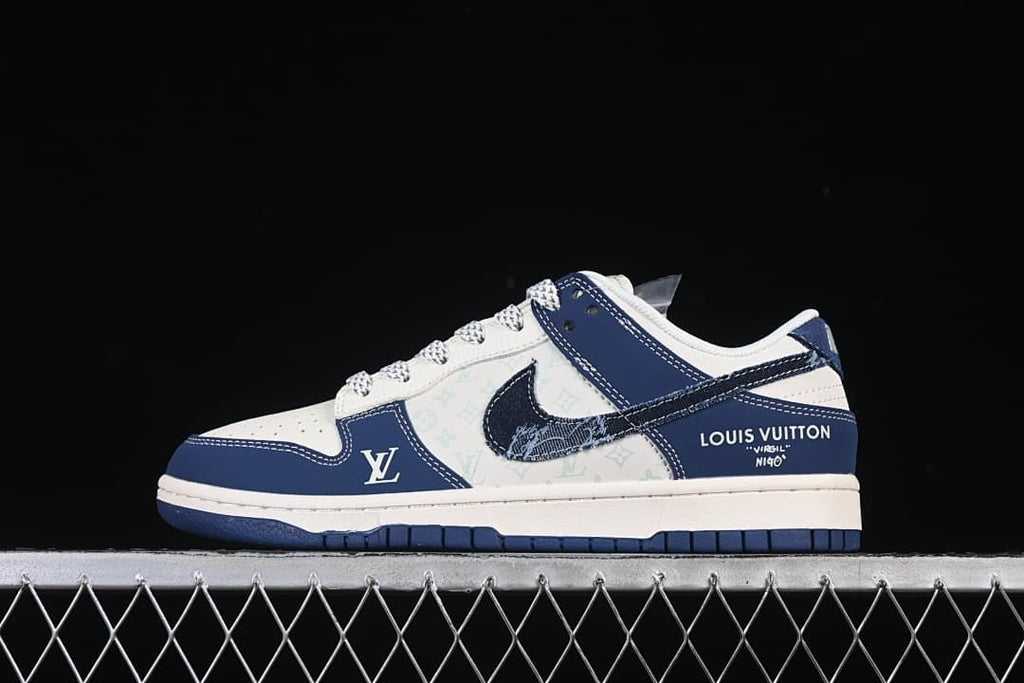Nike SB Dunk Low Navy Denim Swoosh Sneakers