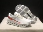On Cloudmonster 1 White Coral Running Sneakers