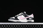 Nike SB Dunk Low Black White Pink Bow Sneakers
