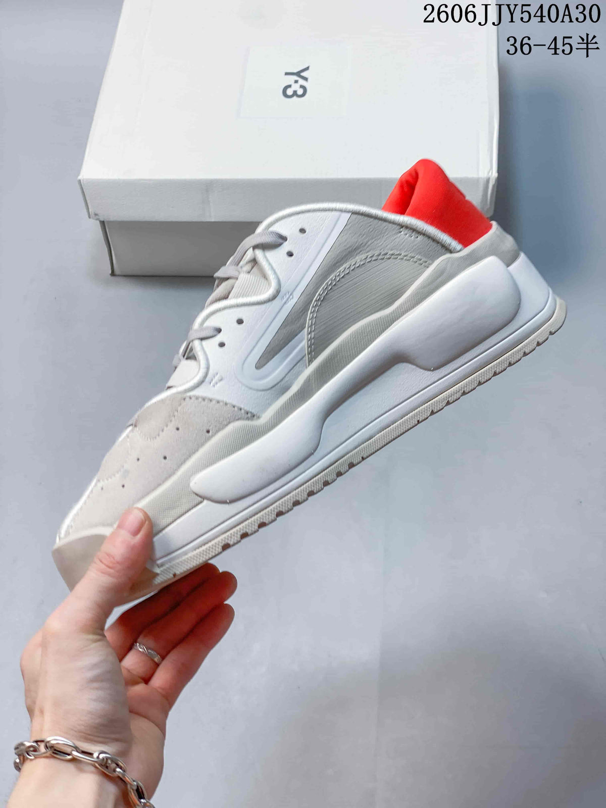 Y-3 Rivalry Sneakers in White and Grey