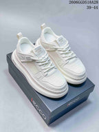 ECCO White Mesh Panel Platform Sneakers 518A28