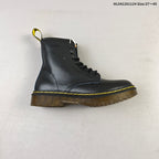 Dr. Martens 1460 Smooth Black Platform Lace-Up Boots